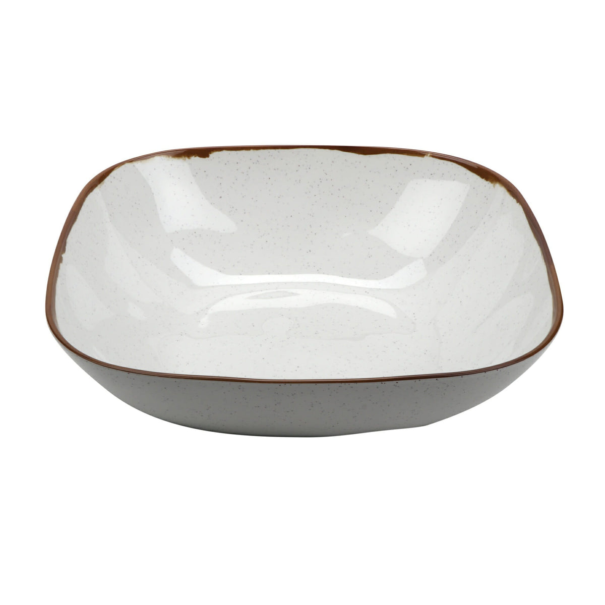 G.E.T. Enterprises GET Rustic Mill Melamine Bowl, White - 12.8 qt.