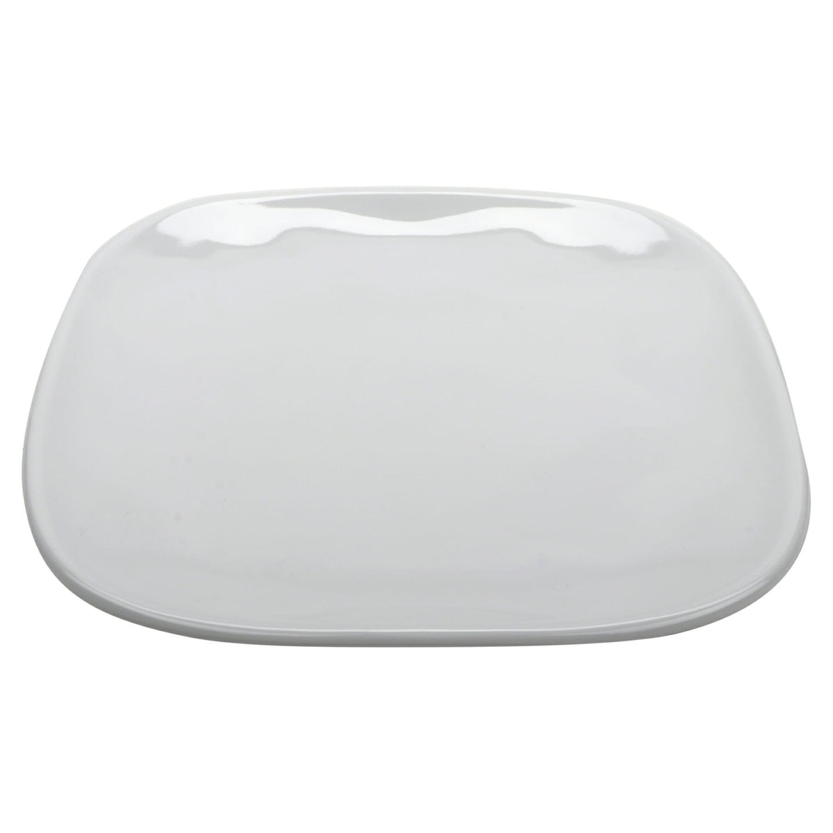 G.E.T. Enterprises SCS-9 GET Arctic Mill Melamine Plate, 9 1/2" x 9 1/2", White, 12/Case - Arctic White Glazed Irregular Coupe