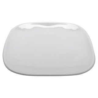 G.E.T. Enterprises SCS-9 GET Arctic Mill Melamine Plate, 9 1/2" x 9 1/2", White, 12/Case - Arctic White Glazed Irregular Coupe