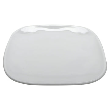 G.E.T. Enterprises SCS-9 GET Arctic Mill Melamine Plate, 9 1/2" x 9 1/2", White, 12/Case - Arctic White Glazed Irregular Coupe