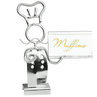G.E.T. Enterprises SGN-03 Metal Card Holder, 4" High, Silver