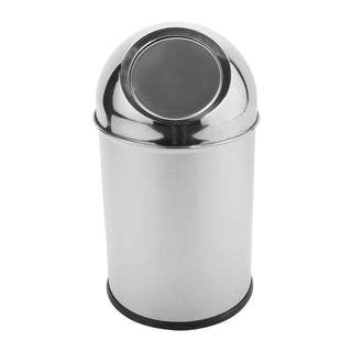 G.E.T. Enterprises SSTB-11 Stainless Steel Trash Can, 6 3/4" Diameter, Silver - Default Title