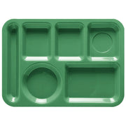 G.E.T. Enterprises TL-152 ABS Plastic Compartment Tray, 10" x 14", 12/Pack - Green
