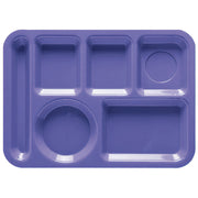 G.E.T. Enterprises TL-152 ABS Plastic Compartment Tray, 10" x 14", 12/Pack - Blue