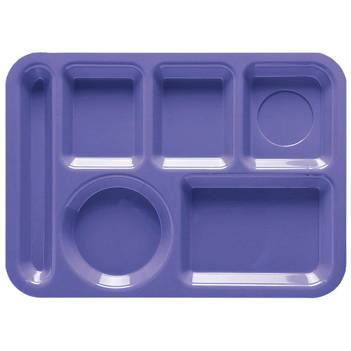 G.E.T. Enterprises TL-152 ABS Plastic Compartment Tray, 10" x 14", 12/Pack - Blue