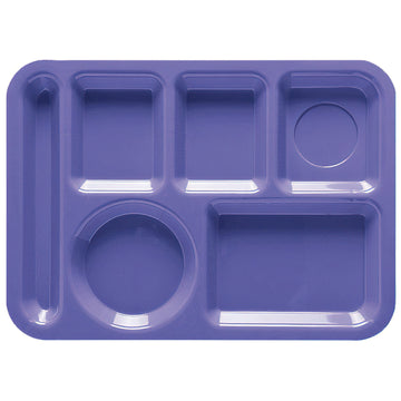 G.E.T. Enterprises TL-152 ABS Plastic Compartment Tray, 10" x 14", 12/Pack - Blue