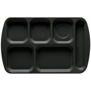 G.E.T. Enterprises TR-151 Melamine Compartment Tray, 10" x 15 1/2", 12/Pack - Black