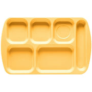 G.E.T. Enterprises TR-151 Melamine Compartment Tray, 10" x 15 1/2", 12/Pack - Bright Yellow