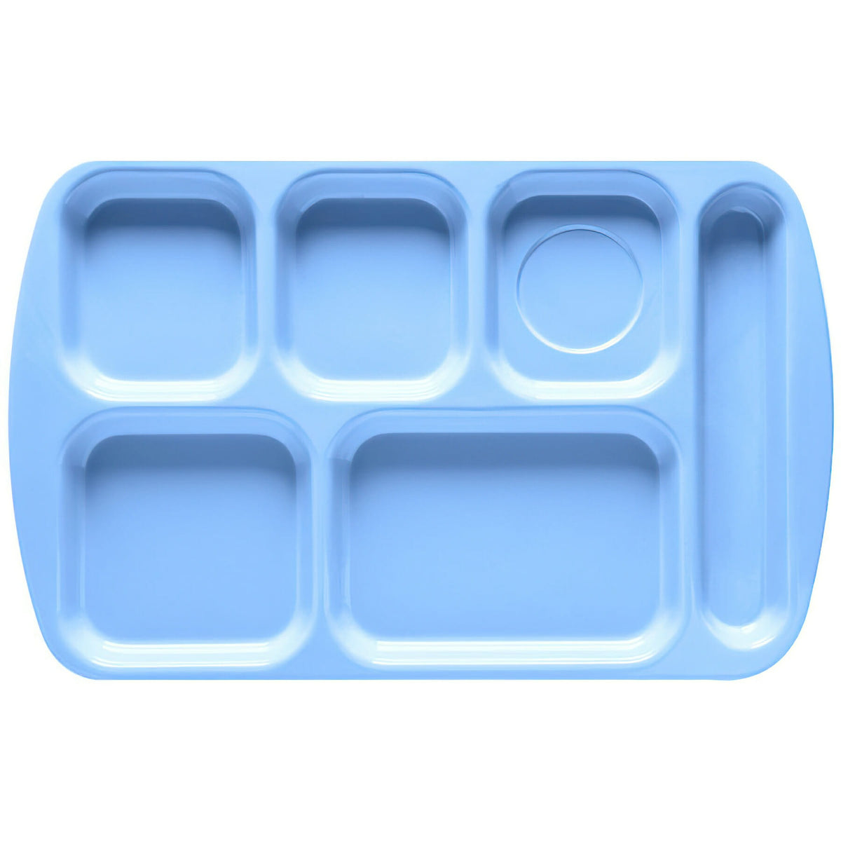 G.E.T. Enterprises TR-151 Melamine Compartment Tray, 10" x 15 1/2", 12/Pack - French Blue