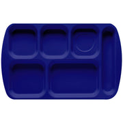 G.E.T. Enterprises TR-151 Melamine Compartment Tray, 10" x 15 1/2", 12/Pack - Navy Blue