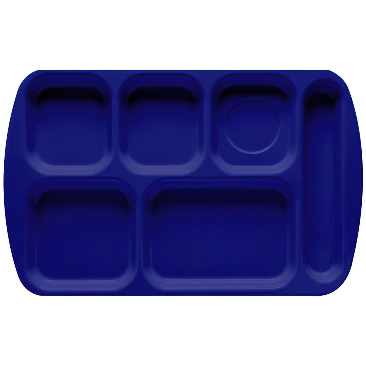 G.E.T. Enterprises TR-151 Melamine Compartment Tray, 10" x 15 1/2", 12/Pack - Navy Blue