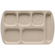 G.E.T. Enterprises TR-151 Melamine Compartment Tray, 10" x 15 1/2", 12/Pack - Sandstone