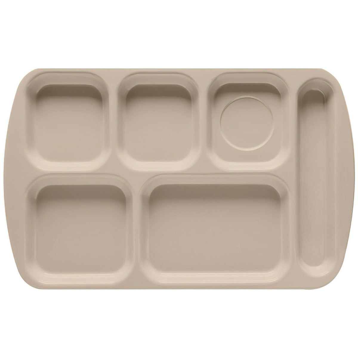 G.E.T. Enterprises TR-151 Melamine Compartment Tray, 10" x 15 1/2", 12/Pack - Sandstone
