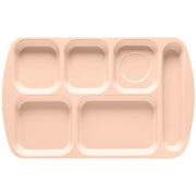 G.E.T. Enterprises TR-151 Melamine Compartment Tray, 10" x 15 1/2", 12/Pack - Tan