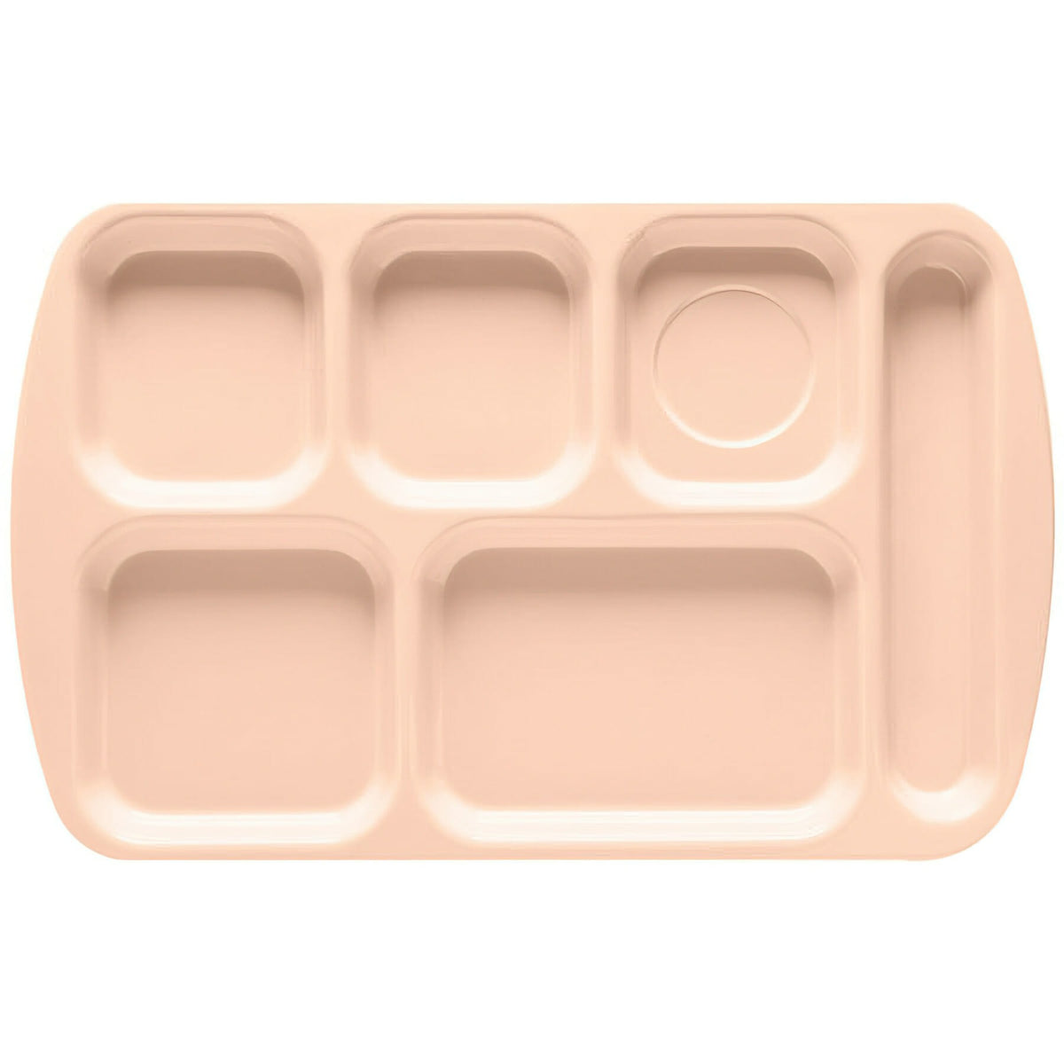 G.E.T. Enterprises TR-151 Melamine Compartment Tray, 10" x 15 1/2", 12/Pack - Tan