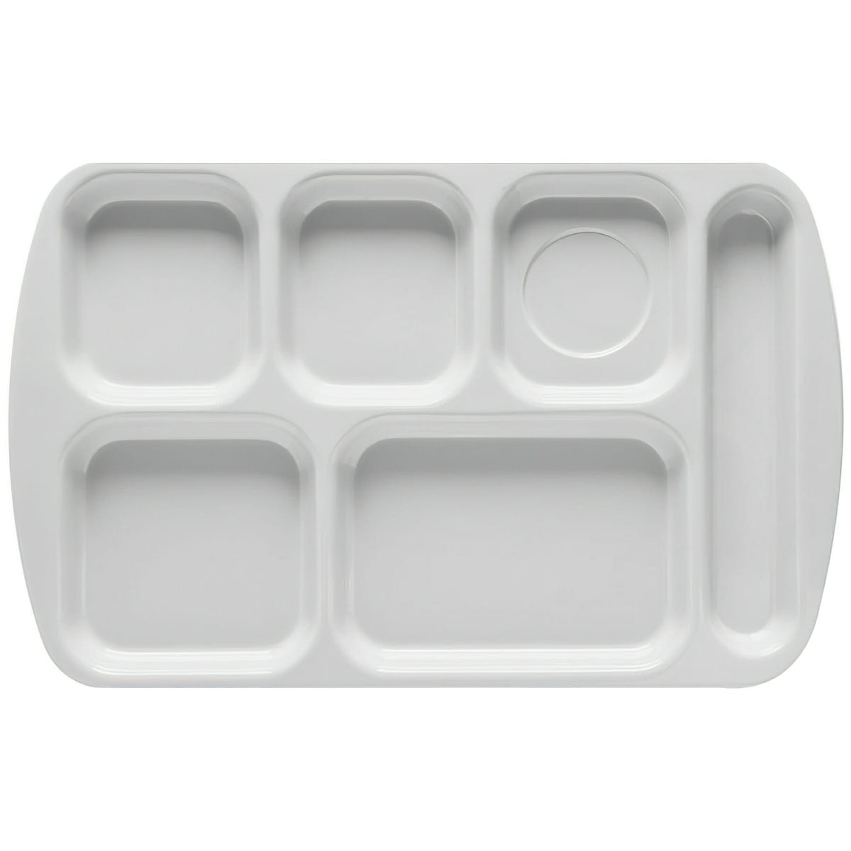 G.E.T. Enterprises TR-151 Melamine Compartment Tray, 10" x 15 1/2", 12/Pack - White
