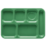 G.E.T. Enterprises TR-152 ABS Plastic Compartment Tray, 10" x 14 1/2", 12/Pack - Green