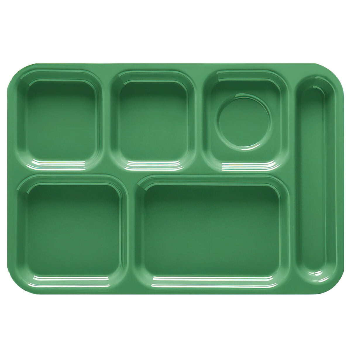 G.E.T. Enterprises TR-152 ABS Plastic Compartment Tray, 10" x 14 1/2", 12/Pack - Green
