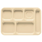 G.E.T. Enterprises TR-152 ABS Plastic Compartment Tray, 10" x 14 1/2", 12/Pack - Beige