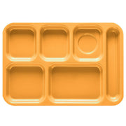 G.E.T. Enterprises TR-152 ABS Plastic Compartment Tray, 10" x 14 1/2", 12/Pack - Yellow