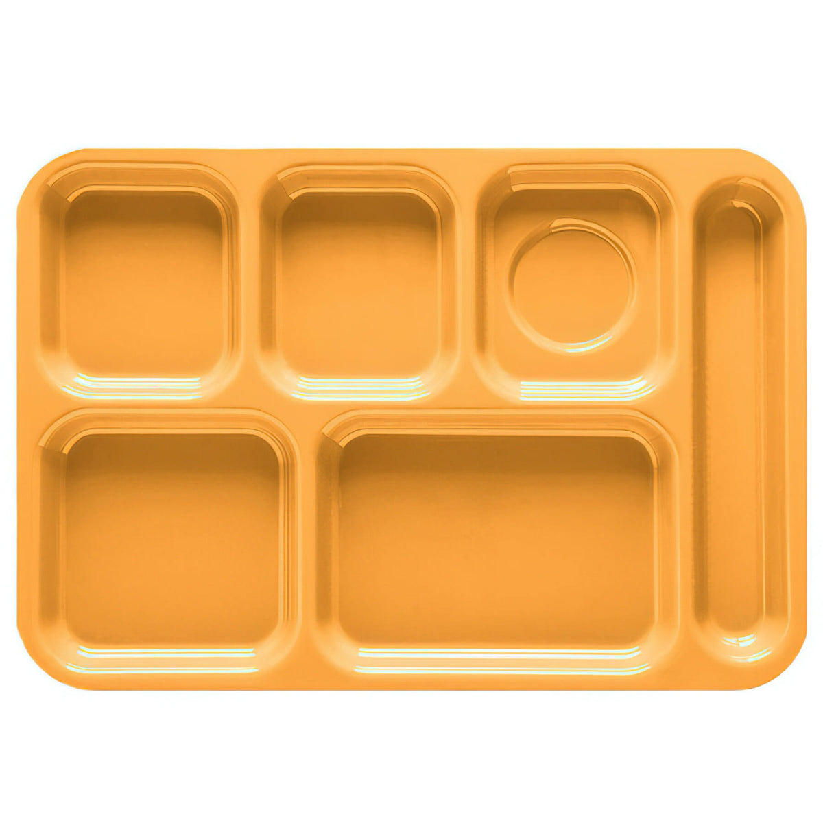 G.E.T. Enterprises TR-152 ABS Plastic Compartment Tray, 10" x 14 1/2", 12/Pack - Yellow