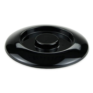 G.E.T. Enterprises TS-800-L Melamine Lid, 7 3/4" Diameter, 12/Pack - Black