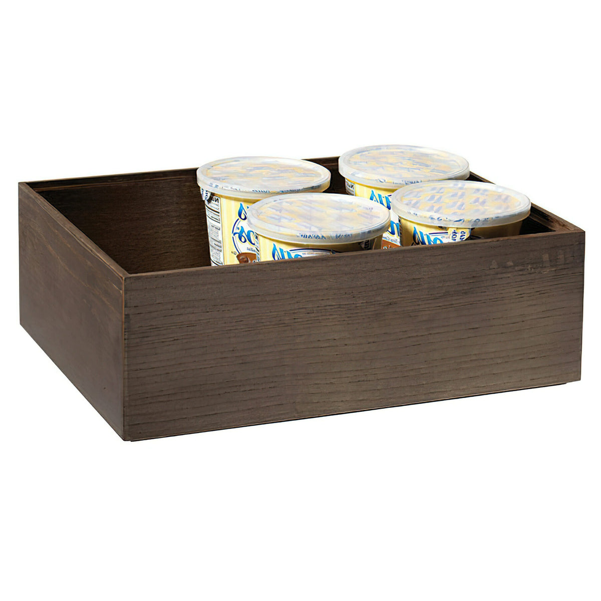 Frilich Wood Display Box, Brown - 9" x 12" x 4"