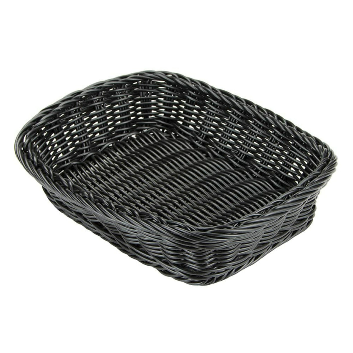 G.E.T. Enterprises WB-1508 Poly Cord Basket, 8 1/2" x 11 1/2" - Black