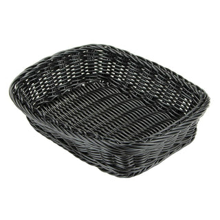 G.E.T. Enterprises WB-1508 Poly Cord Basket, 8 1/2" x 11 1/2" - Black