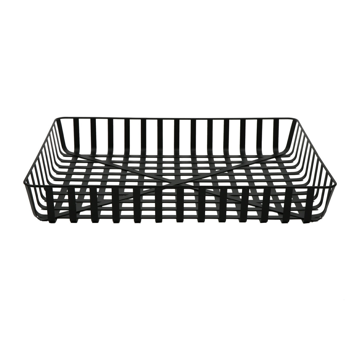 G.E.T. Enterprises Powder Coated Iron Basket, Black - 18" x 24" x 3 1/2" x 3 3/4"