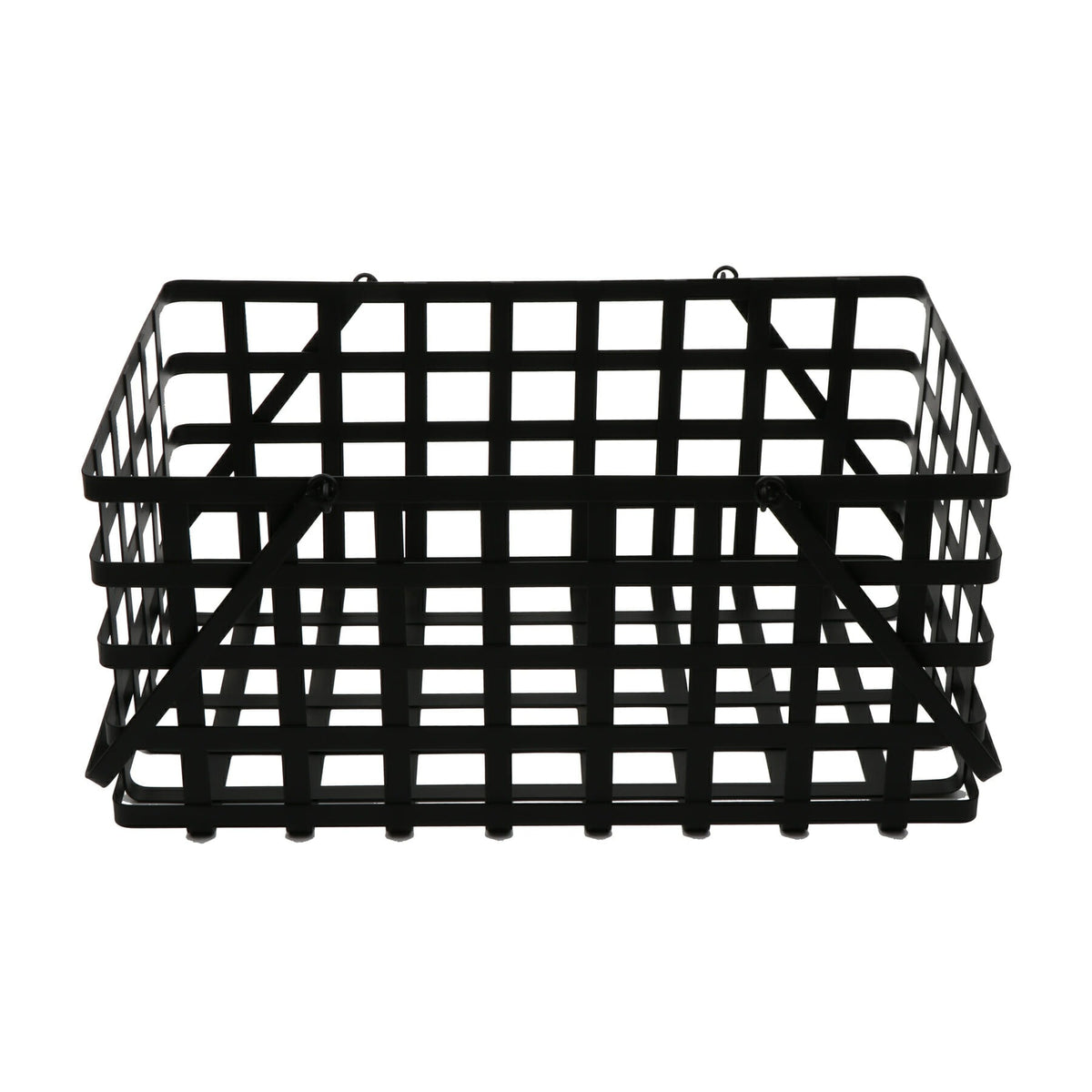 G.E.T. Enterprises Powder Coated Iron Basket, Black - 11 1/2" x 18" x 8 1/4" x 8 1/2"
