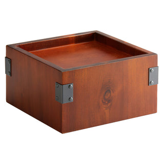 G.E.T. Enterprises WB-955-W Wood Square Riser, 9 1/2" x 9 1/2", Brown - Default Title