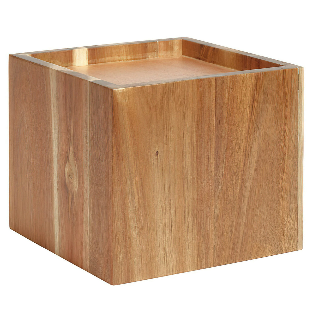 G.E.T. Enterprises WB-959 Wood Square Riser, 9 1/2" x 9 1/2", Brown - Rustic
