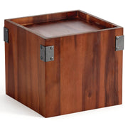 G.E.T. Enterprises WB-959 Wood Square Riser, 9 1/2" x 9 1/2", Brown - Walnut