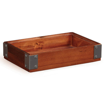 Frilich Wood Display Box, Brown - 6" x 9" x 2"