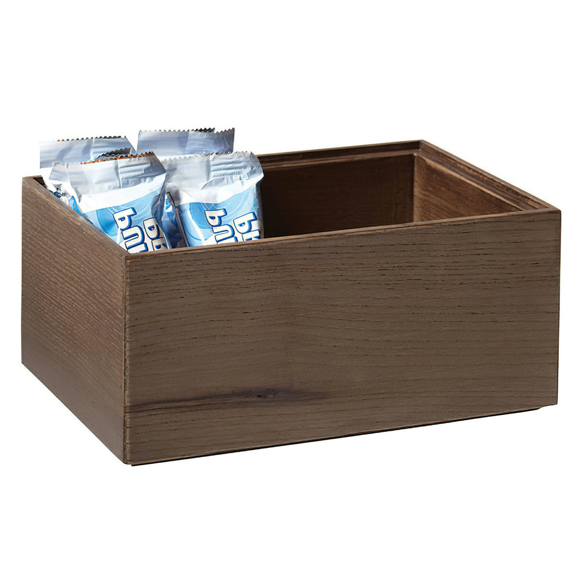 Frilich Wood Display Box, Brown - 6" x 9" x 4"