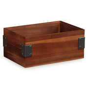 Frilich Wood Display Box, Brown - 6" x 9" x 4"