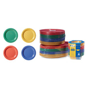 G.E.T. Enterprises WP-6 GET Red Sensation Red Melamine Plate, 6 1/2" Diameter, 48/Case - Diamond Mardi Gras Round Assorted Colors