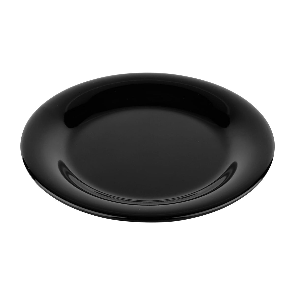 G.E.T. Enterprises WP-6 GET Red Sensation Red Melamine Plate, 6 1/2" Diameter, 48/Case - Black Elegance Black