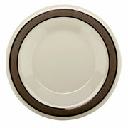 G.E.T. Enterprises WP-6 GET Red Sensation Red Melamine Plate, 6 1/2" Diameter, 48/Case - Diamond Cambridge Ivory Striped