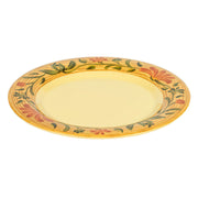 G.E.T. Enterprises WP-6 GET Red Sensation Red Melamine Plate, 6 1/2" Diameter, 48/Case - Venetian Yellow Patterned