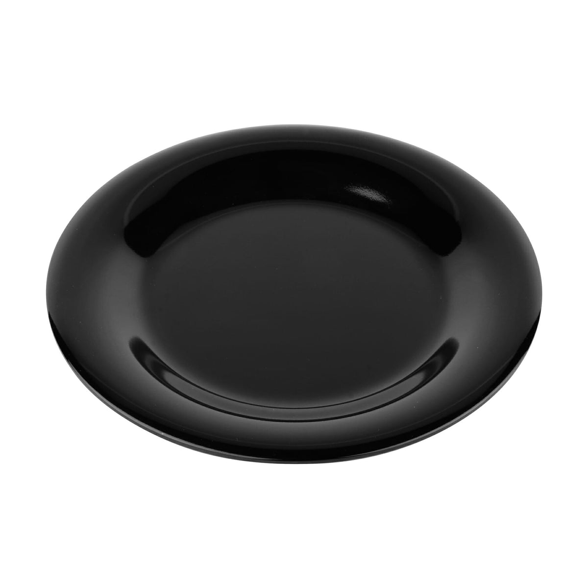 G.E.T. Enterprises WP-7 GET Red Sensation Red Melamine Plate, 7 1/2" Diameter, 48/Case - Black Elegance Black