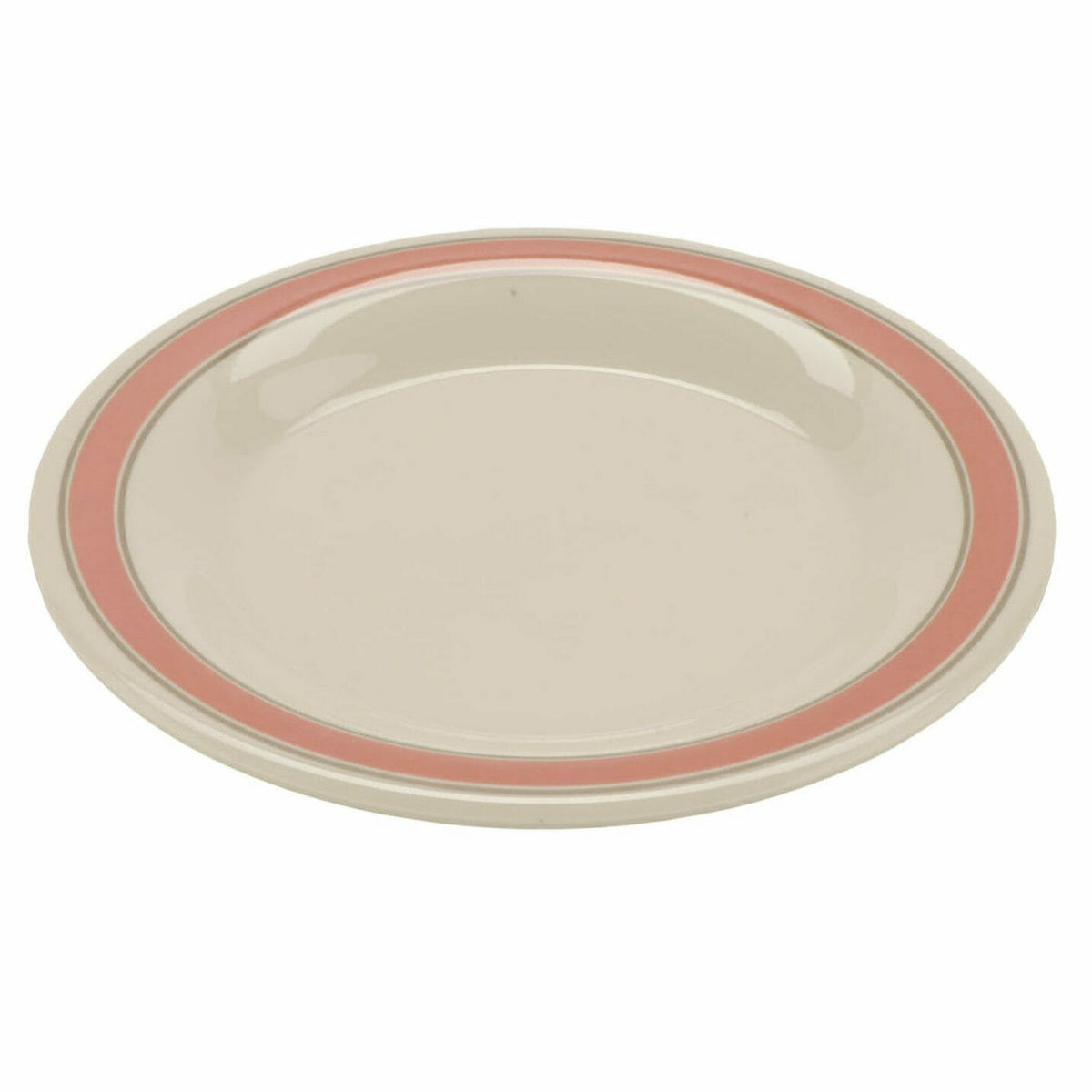 G.E.T. Enterprises WP-7-OX GET Diamond Oxford Melamine Plate, 7 1/2" Diameter, White, 48/Case - Default Title