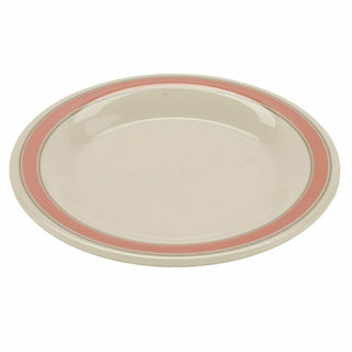 G.E.T. Enterprises WP-7-OX GET Diamond Oxford Melamine Plate, 7 1/2" Diameter, White, 48/Case - Default Title