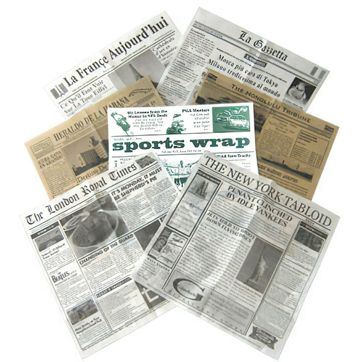 G.E.T. Enterprises Liner, 12" x 12", 1,000/Case - Enterprises Newsprint Liner Variety Pack