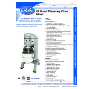 Globe Floor Mixer, 208V 3 phase - 80 qt.