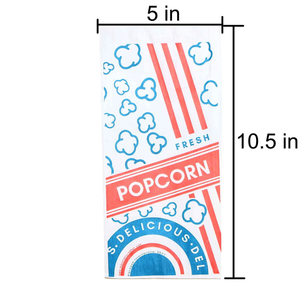 Paragon Kraft Paper Popcorn Bag, 1,000/Case - 1.5 oz.