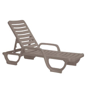 Grosfillex Resin Chaise - French Taupe