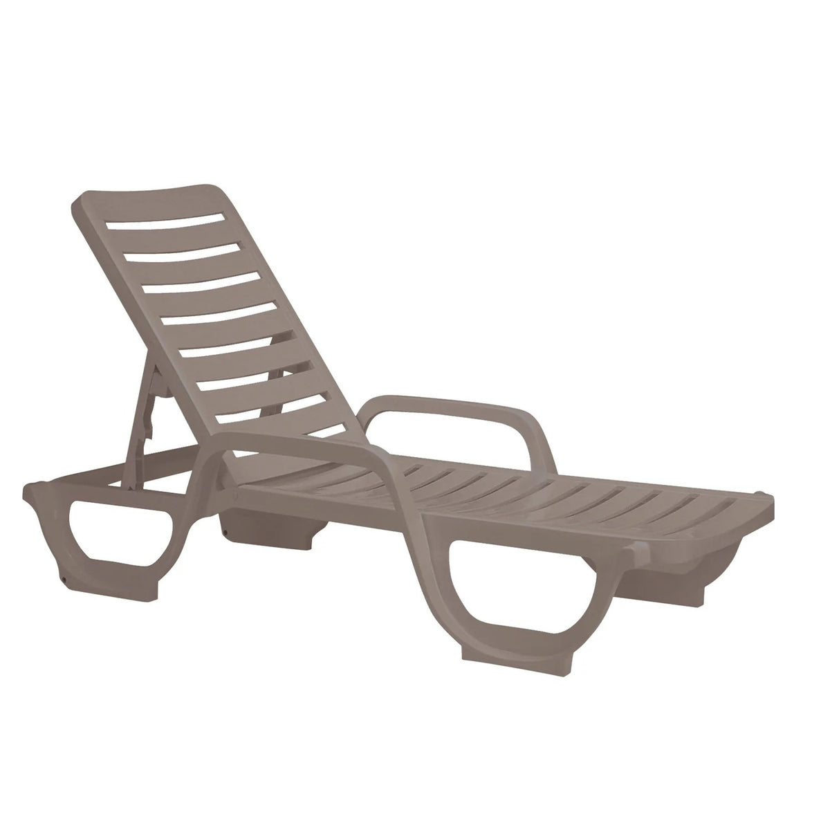 Grosfillex Resin Chaise - French Taupe