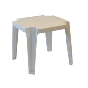 Grosfillex Resin Low Table, 17" x 17" - White